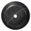 Sapho BLOK kamenné umyvadlo na desku, priemer 40cm, černá mat Marquin 2401-52