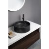 Sapho BLOK kamenné umyvadlo na desku, priemer 40cm, černá mat Marquin 2401-52