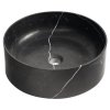 Sapho BLOK kamenné umyvadlo na desku, priemer 40cm, černá mat Marquin 2401-52