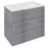 Sapho CIRASA umývadlová skrinka 79,8x75x46cm, 3x zásuvka, dub strieborný CR831-1111