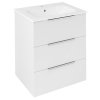 Sapho CIRASA umývadlová skrinka 59,2x75x46cm, 3x zásuvka, biela lesk CR631-3030