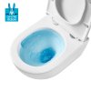 Mereo WC set - Smart flush rimless WC oblé, modul pre sadrokartón, biele hranaté tlačidlo MM02NSETRT220