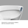 Mereo WC set - Rimless WC hranaté, modul pre sadrokartón, čierne hranaté tlačidlo MM02NSETRS331