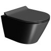GSI KUBE X závesná WC misa, GeniusFlush, 36x50cm, čierna dual-mat 941226