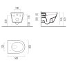 GSI KUBE X závesná WC misa, GeniusFlush, 36x50cm, biela dual-mat 941209