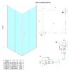 Gelco LORO štvorcová sprchová zástena 1000x1000 mm, rohový vstup GN4710-1