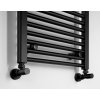 Aqualine DIRECT vykurovacie teleso s bočným pripojením 450x960mm, čierna mat ILR94B