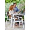 Záhradný nábytok Keter Harmony set stôl + 4 stoličky biela/svetlo sivá, 610084