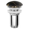 Sapho Umyvadlová výpusť 5/4", click-clack, keramická zátka, 10-50mm, portoro mramor AR900PT