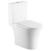 Aqualine VITO kombi WC, Rimless, spodný/zadný odpad, biela PB105WR