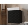 Lavedo Tessera Black 50 kúpeľňová skrinka s umývadlom, TSR-50_BLACK