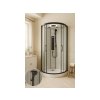 Masážny sprchovací box Kerra Orion Black Glass 90 × 90, MBOBG90