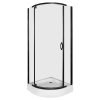 Kerra Splash Black štvrťkruhový sprchový kút s vaňou Rozmery sprchového kúta: 80x80cm, 31893_80X