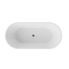 Besco Deeva B&W voľne stojaca akrylátová vaňa, matná Dĺžka vane: 150 cm, WWA-150DMBC