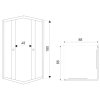Kerra Pixel SQ White štvorcový sprchový kút Veľkosť sprchového kúta: 90x90cm, PIXELWH90