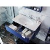 Lavedo Velluto Blue 120 závesná nízka kúpeľňová skrinka, VELLUTO_VLTP-120_BLUEBL