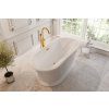Besco Ziva 160x75 voľne stojaca akrylátová vaňa so štrbinovým prepadom, WWA-160-ZSC