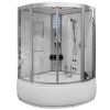 Aplomo Luxor White 135x135x220 Parný masážny sprchový box s hydromasážnou vaňou, MO-08135SW