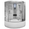 Aplomo Luxor White 135x135x220 masážny sprchový box s hydromasážnou vaňou, MO-08135W