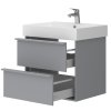 Lavedo Quadra Grey 60 kúpeľňová skrinka s umývadlom, matná, QDGR60