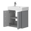 Lavedo Quadra Grey 55 kúpeľňová skrinka s umývadlom, matná, QDGR55