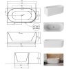 Besco Denaya voľne stojaca akrylátová vaňa, biela Dĺžka vane: 170 cm, Orientácia: ľavá, WAS-170-DPC