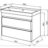 Lavedo Vivace Air Black 60 kúpeľňová skrinka s čiernym umývadlom, VIV-AIR-BLACK-60