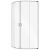 Besco Zarya štvrťkruhový sprchový kút s vaňou Axim, chróm Rozmery krytu: 80x80cm, ZC-AX-80-190