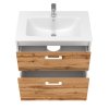 Lavedo Afina Piedra biela/dub botan 70 kúpeľňová skrinka s umývadlom, AF-70-PIE-WWO2