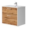 Lavedo Afina Piedra biela/dub botan 70 kúpeľňová skrinka s umývadlom, AF-70-PIE-WWO2