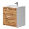 Lavedo Afina Piedra biela/dub botanický 60 kúpeľňová skrinka s umývadlom, AF-60-PIE-WWO2