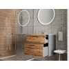 Lavedo Afina Piedra Grey/Wotan Oak 70 kúpeľňová skrinka s umývadlom, AF-70-PIE-GRWO