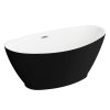 Polimat Mango 150x75 voľne stojaca akrylátová vaňa, čierna matná, 00520