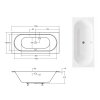 Akrylátová vaňa Besco Vitae Slim Dĺžka vane: 170 cm, WAV-170-SL