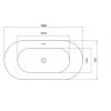 Aplomo Liza voľne stojaca akrylátová vaňa 160x76, LIZA1