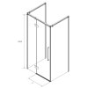 Aplomo Fresh Line 90x90 štvorcový sprchový kút Orientácia: ľavá, BK248T09XL