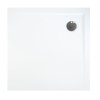 Polimat Perrito White Square Shower Tray Stone Imitation, Cast Marble Tray Size: 90x90cm, 00563
