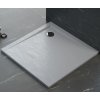 Polimat Perrito White Square Shower Tray Stone Imitation, Cast Marble Tray Size: 80x80cm, 00548