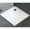 Polimat Perrito White Square Shower Tray Stone Imitation, Cast Marble Tray Size: 80x80cm, 00548