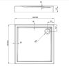 Aplomo Jasmin štvorcová sprchová vanička Veľkosť vaničky: 90x90cm, KGJ_041B