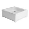 Polimat Karen 70x70 štvorcová vysoká sprchová vanička, hĺbka 22 cm, 00209