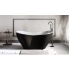 Besco Viya Black&White matná voľne stojaca vaňa, mramorová vaňa Dĺžka: 170 cm, WMMC-170V