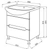 Lavedo Marco Cersania 65 kúpeľňová skrinka s umývadlom, MARCO-65-CERSANIA