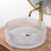 Rea Cristal Transparent 35 sklenené umývadlo na dosku, REA-U9670