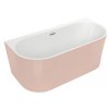 Polimat Sola I voľne stojaca akrylátová vaňa, ružová Dĺžka vane: 150 cm, 00500