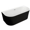 Polimat Sola I voľne stojaca akrylátová vaňa, čierna matná Dĺžka vane: 160 cm, 00381
