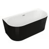 Polimat Sola I voľne stojaca akrylátová vaňa, čierny lesk Dĺžka vane: 150 cm, 00489