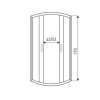 Kerra Intro štvrťkruhový sprchový kút Rozmery sprchového kúta: 80x80cm, INTW80