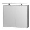 Lavedo Livorno Structure Grey 80 zrkadlová kúpeľňová skrinka s LED osvetlením, LVRMC-80STRUCTURALSTONE