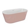 Polimat Uzo voľne stojaca akrylátová vaňa 160x80, ružová, 00438